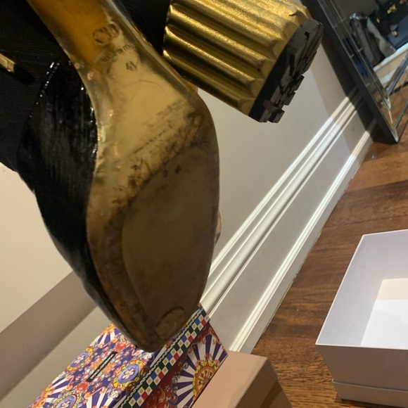 Dior boots . Patent leather and canvas - Picture 5 of 6